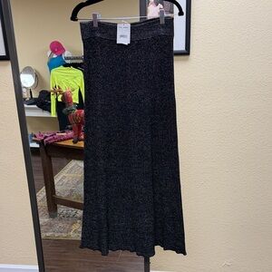 Free People black shine Maxi Skirt